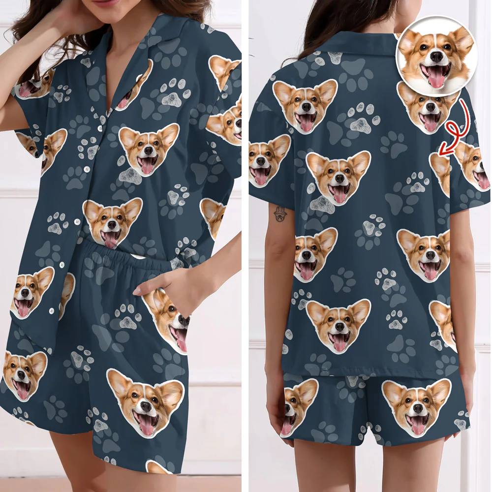 Custom Dog Face Photo Short Pajamas Gift For Dog Lovers CH07 910348 - Image 3