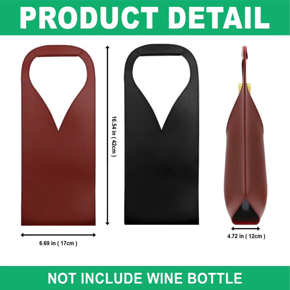 Custom Dog Photo The Dog Father Leather Wine Bag HA75 892912 - Image 7