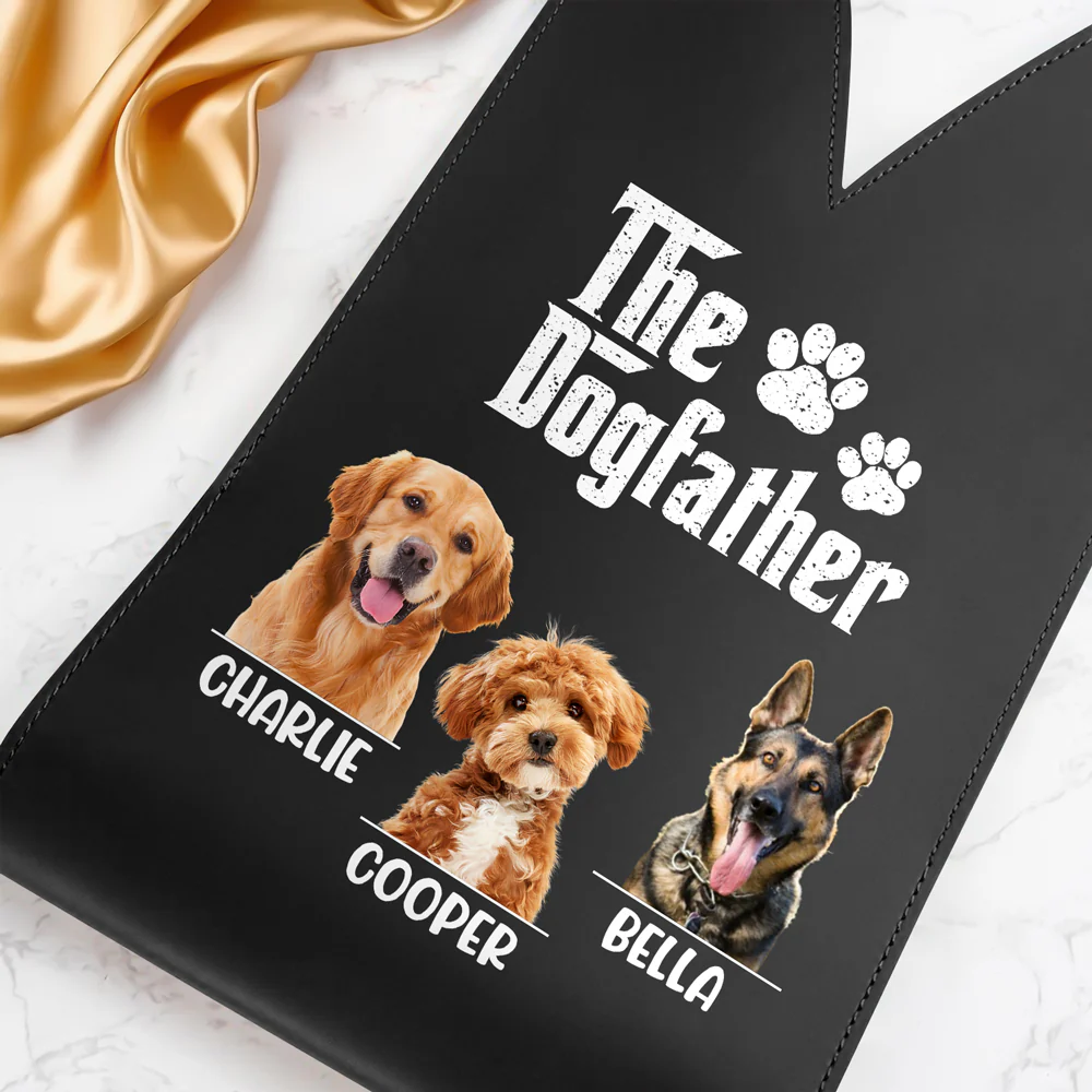 Custom Dog Photo The Dog Father Leather Wine Bag HA75 892912 - Image 8