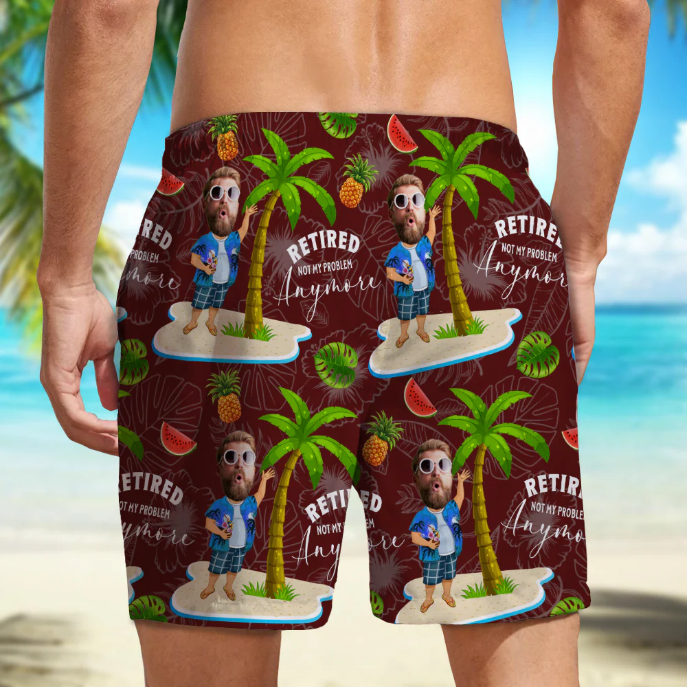 Custom Face All Over Print Beach Short Personalized Retirement Gift for Dad LM32 893499 - Image 12