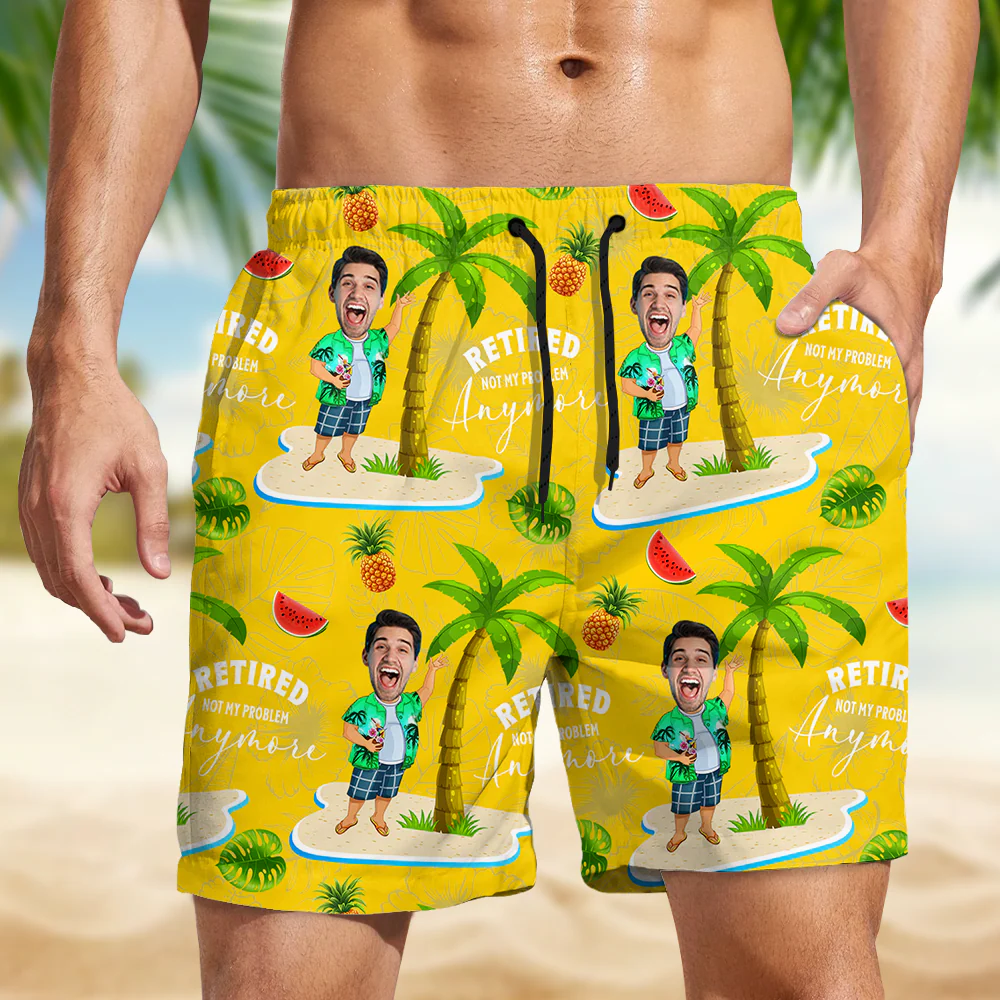 Custom Face All Over Print Beach Short Personalized Retirement Gift for Dad LM32 893499 - Image 13