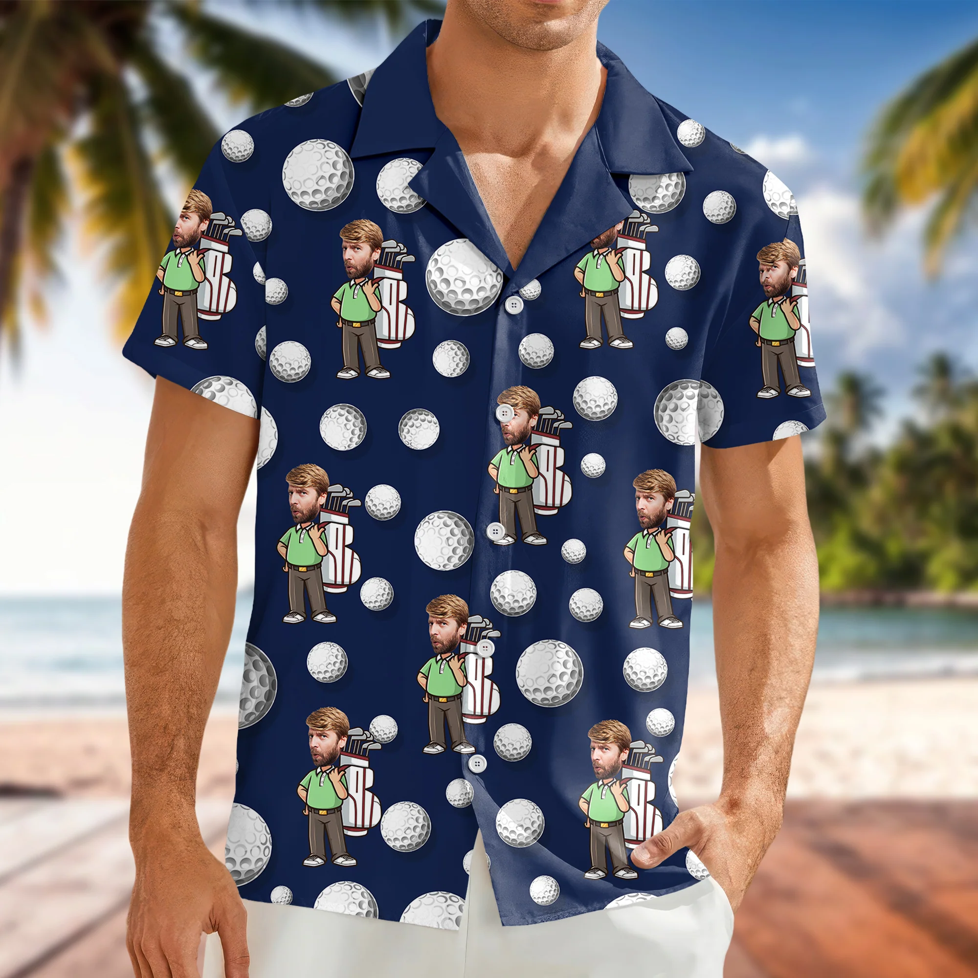 Custom Face Golf Hawaii Shirt Gift For Golfer, Golf Lovers HA75 898748 - Image 6