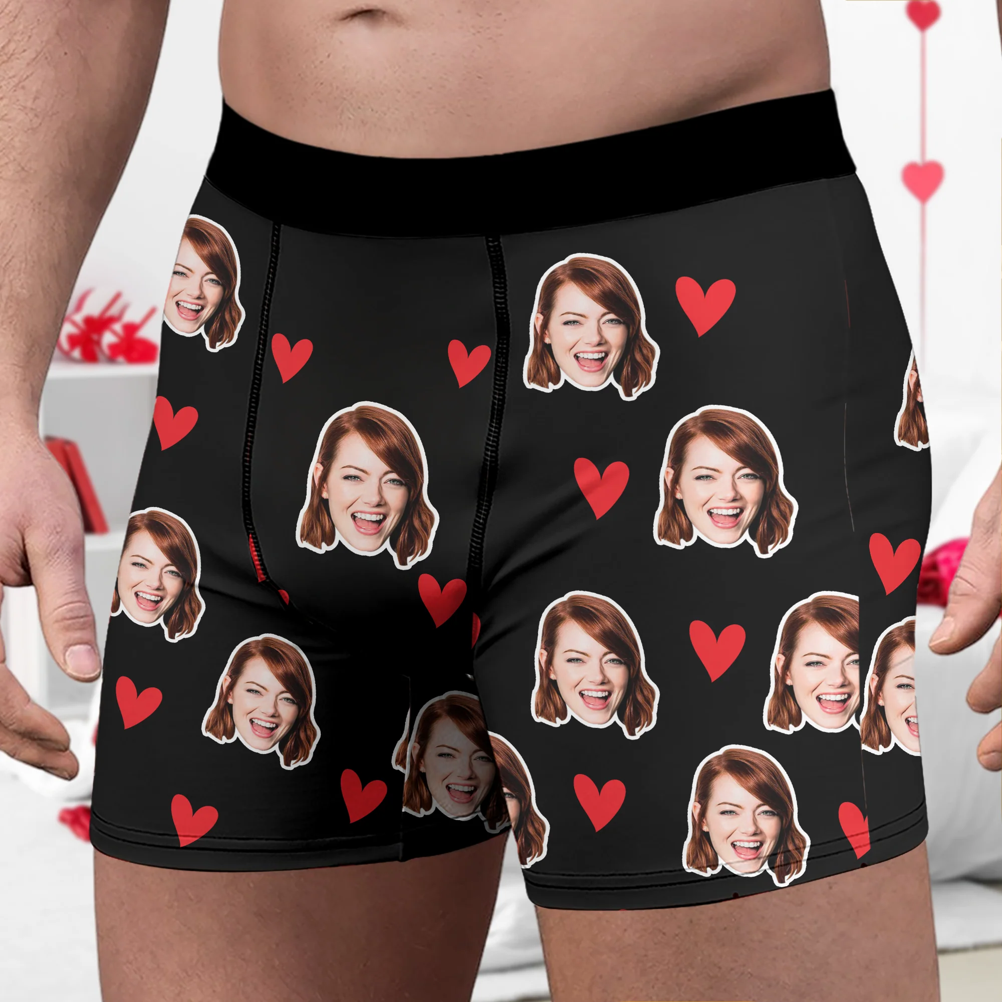 Custom Face Photo Men's Boxer Anniversary Gift for Husband, Funny Boyfriend HO82 900834 - Image 3