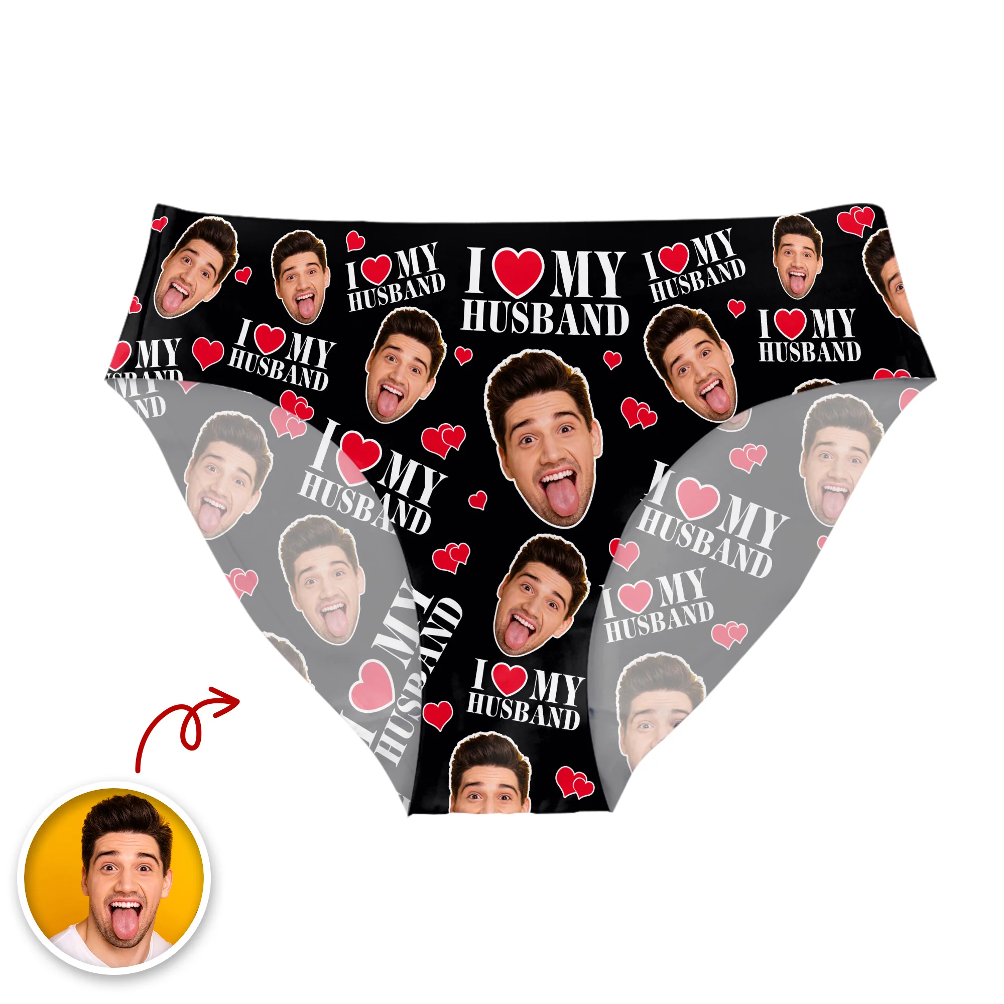 Custom Face Photo Underwear For Women Funny Valentine Gift TH10 898279 - Image 3