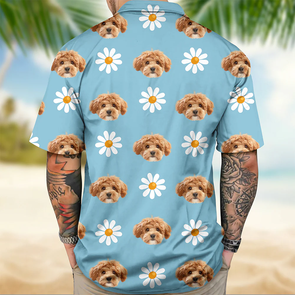 Custom Face Photo With Icon Hawaii shirt Gift For Dog Lovers CH07 911014 - Image 11