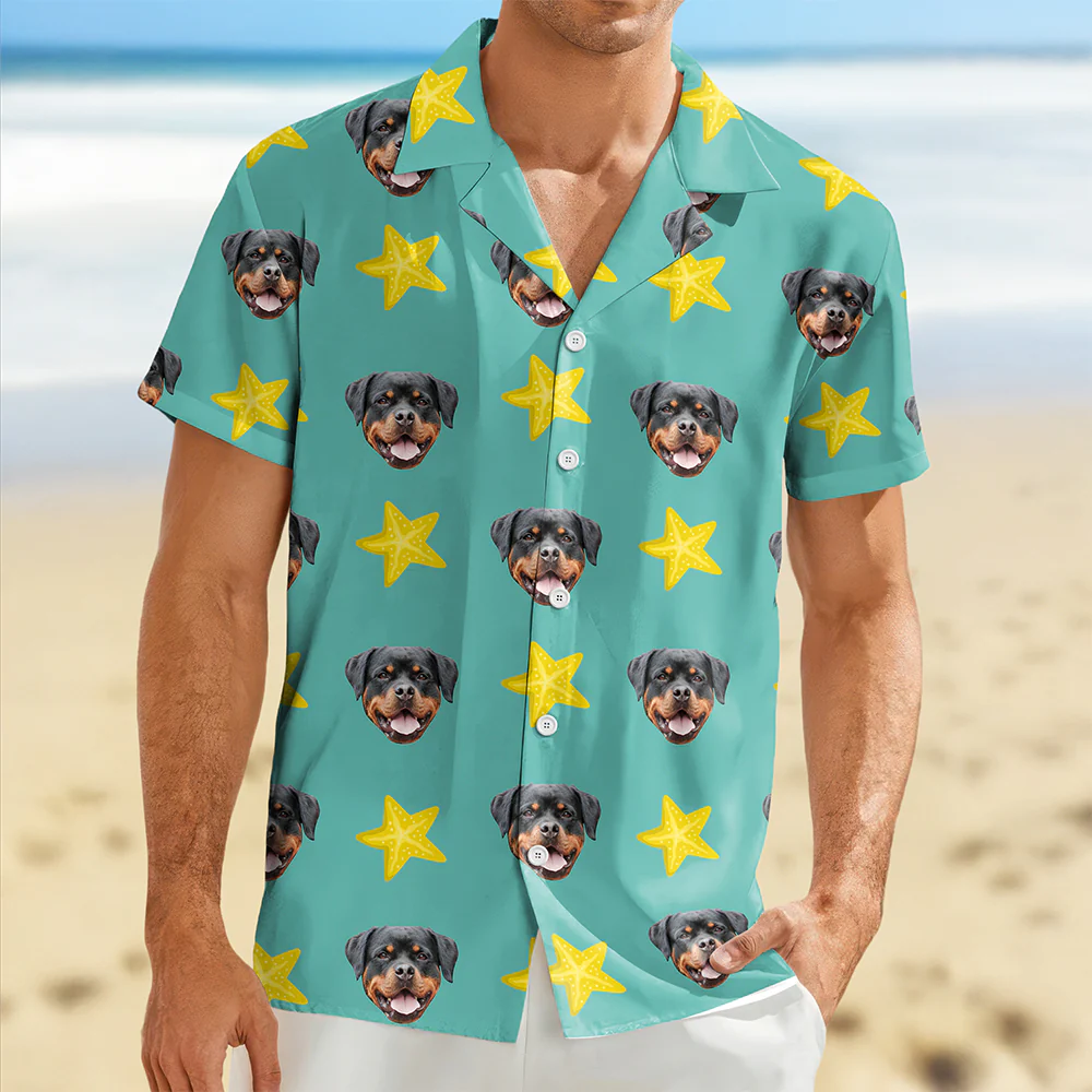 Custom Face Photo With Icon Hawaii shirt Gift For Dog Lovers CH07 911014 - Image 8