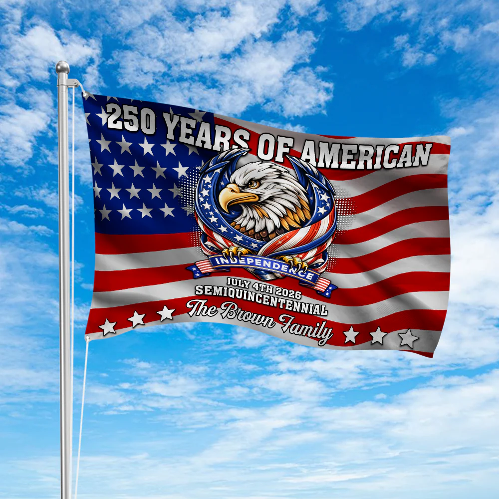 Custom Family Name 250 Years Of American Semiquincentennial Anniversary Banner House Flag TH10 898409 - Image 5