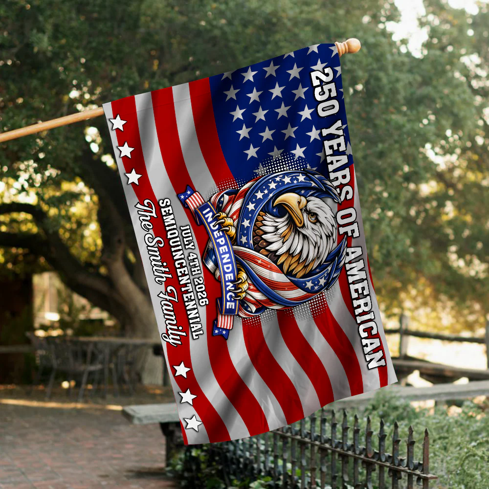 Custom Family Name 250 Years Of American Semiquincentennial Anniversary Banner House Flag TH10 898409 - Image 6