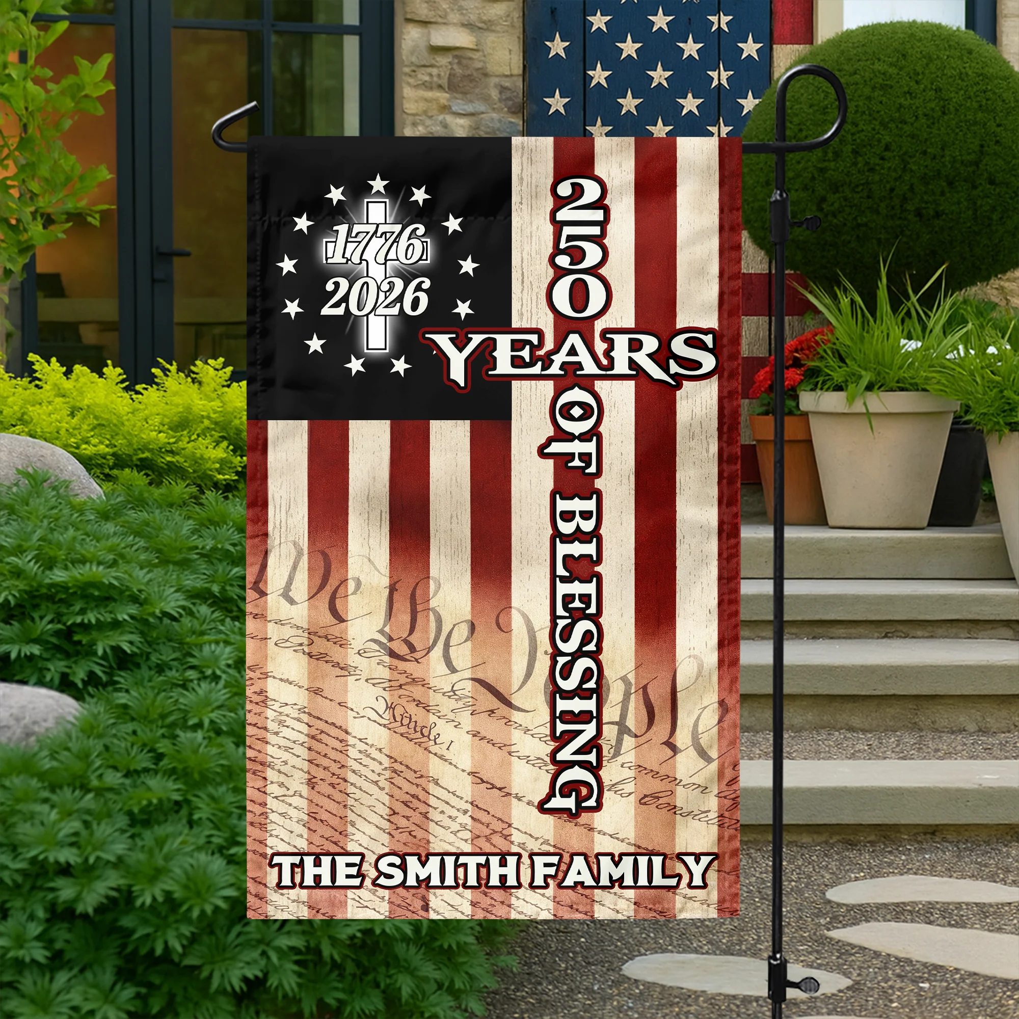 Custom Family Name 250 Years Of Blessing Garden Flag CH07 910606 - Image 2