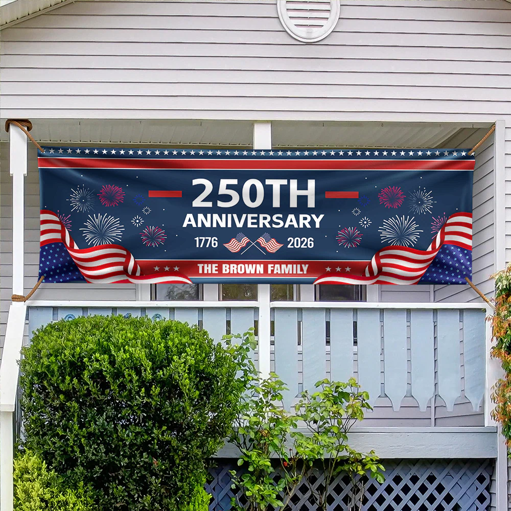 Custom Family Name 250th Anniversary 1776-2026 America Banner CH07 910640 - Image 2