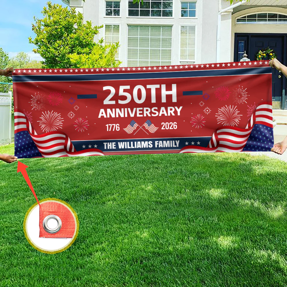 Custom Family Name 250th Anniversary 1776-2026 America Banner CH07 910640 - Image 7