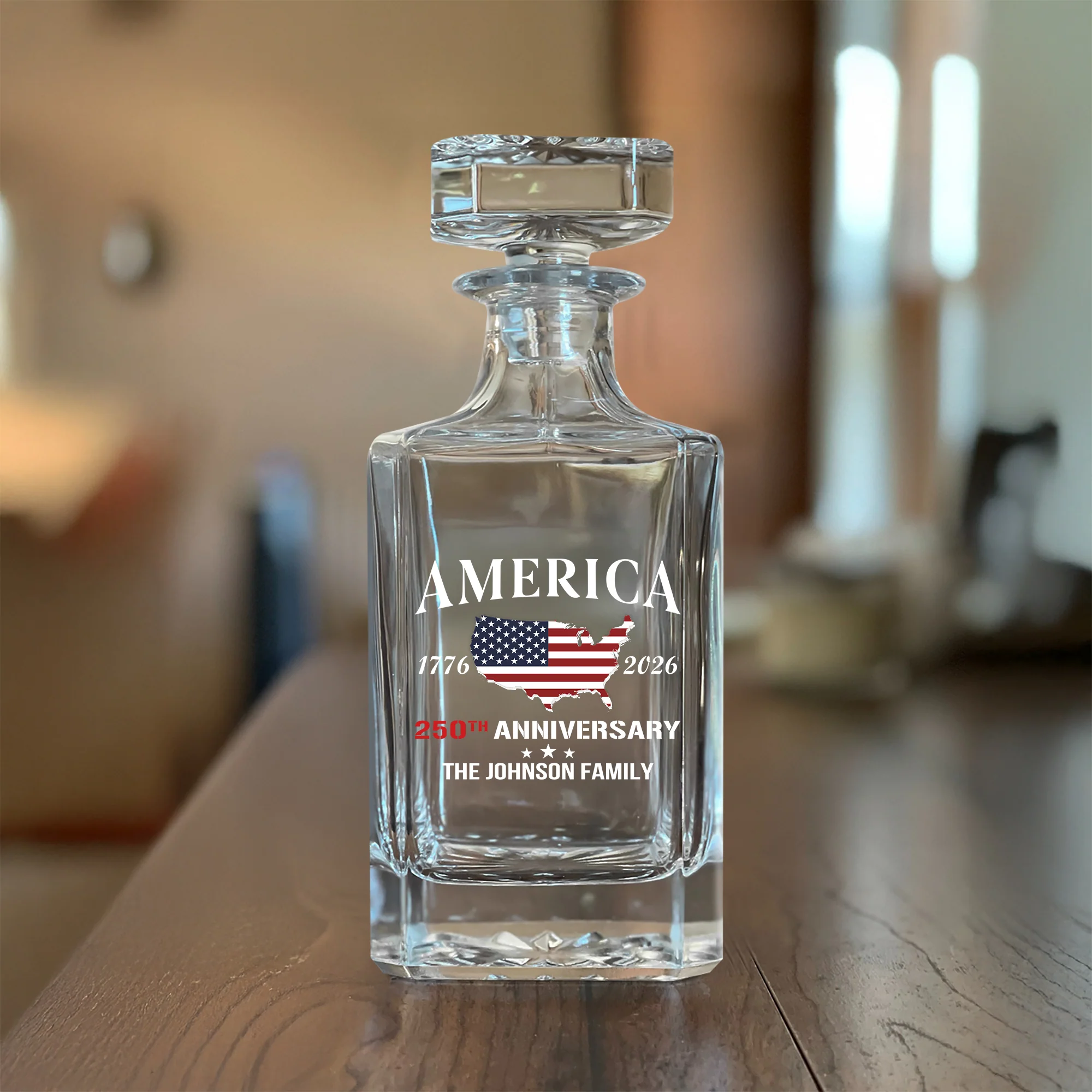 Custom Family Name America 250th Anniversary Decanter LM32 897713 - Image 6