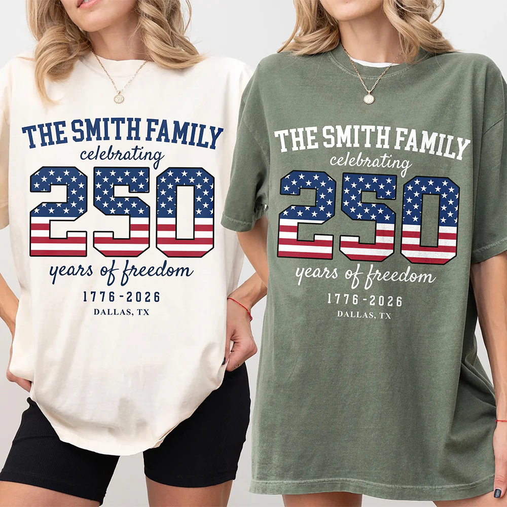 Custom Family Name Celebrating 250 Years Of Freedom 1776-2026 Comfort Shirt TH10 170241 - Image 2