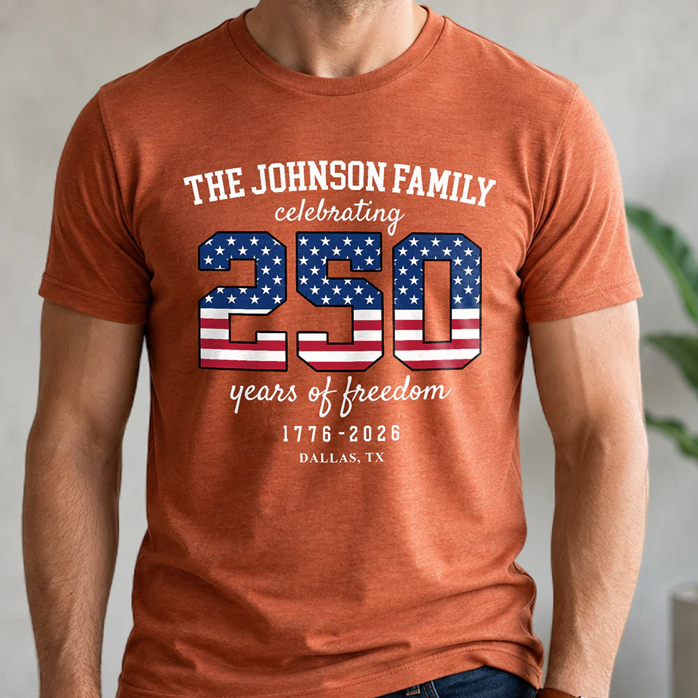Custom Family Name Celebrating 250 Years Of Freedom 1776-2026 Comfort Shirt TH10 170241 - Image 5