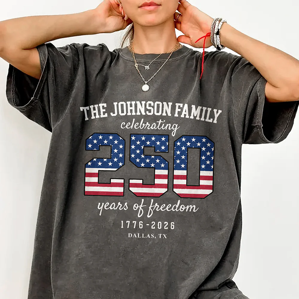 Custom Family Name Celebrating 250 Years Of Freedom 1776-2026 Comfort Shirt TH10 170241 - Image 9