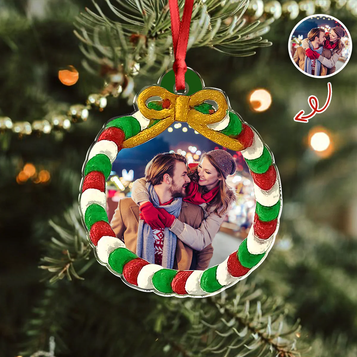 Custom Family Photo Acrylic Ornament For Christmas TH10 894833 - Image 4