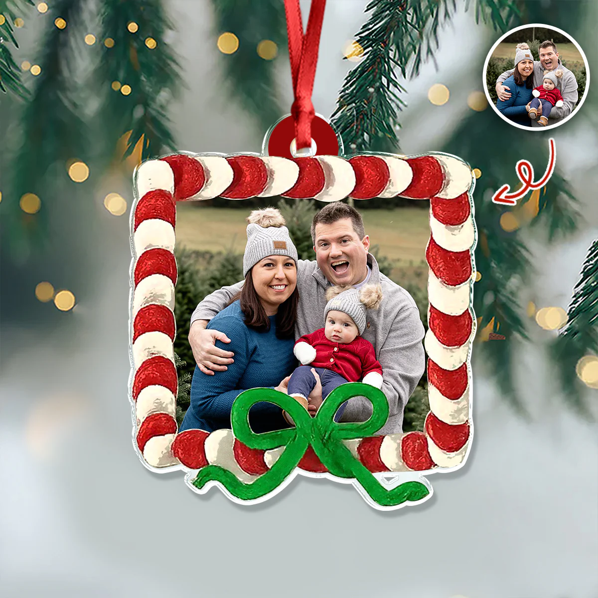 Custom Family Photo Acrylic Ornament For Christmas TH10 894833 - Image 6