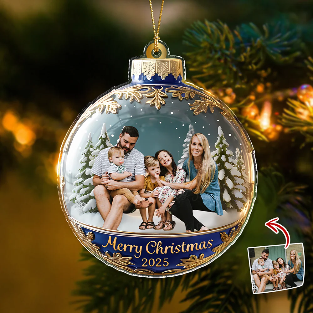 Custom Family Photo Acrylic Ornament Gift For Family HA75 897176 - Image 7