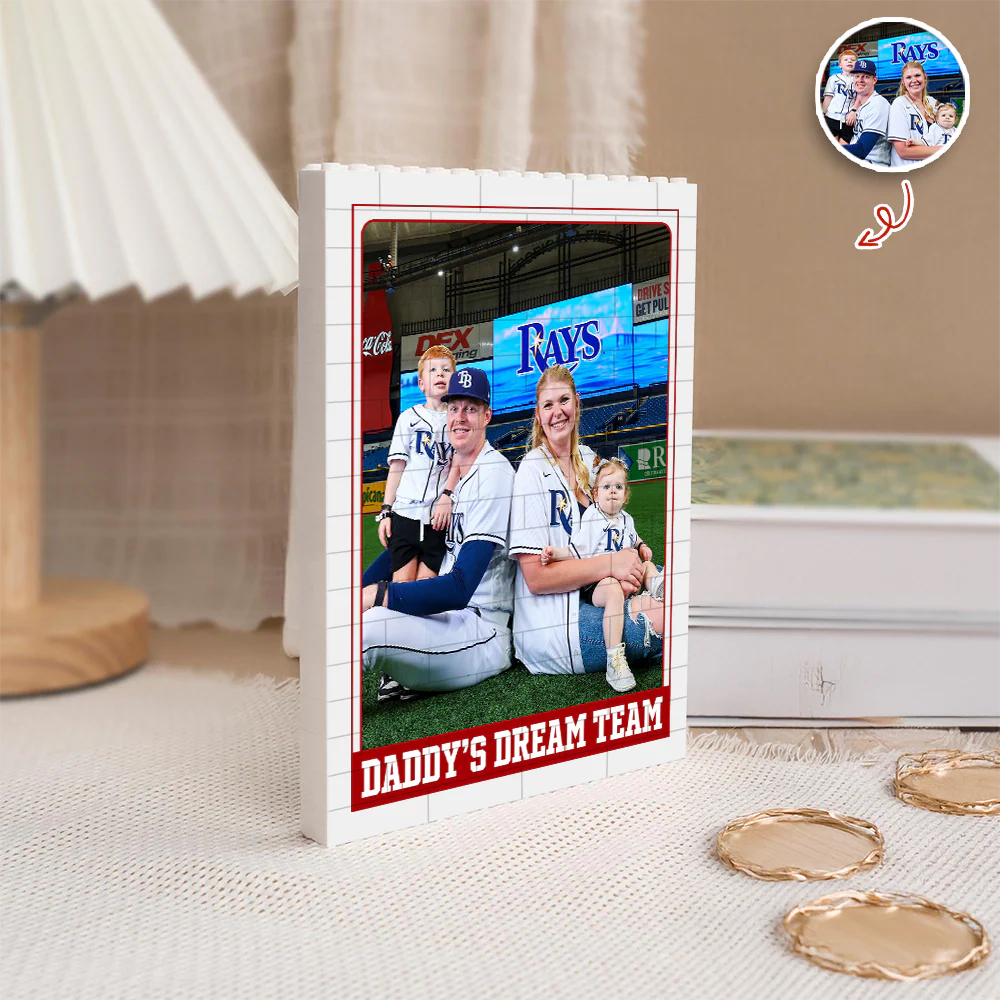 Custom Family Photo Dream Team Building Brick Block TH10 170013 - Image 6