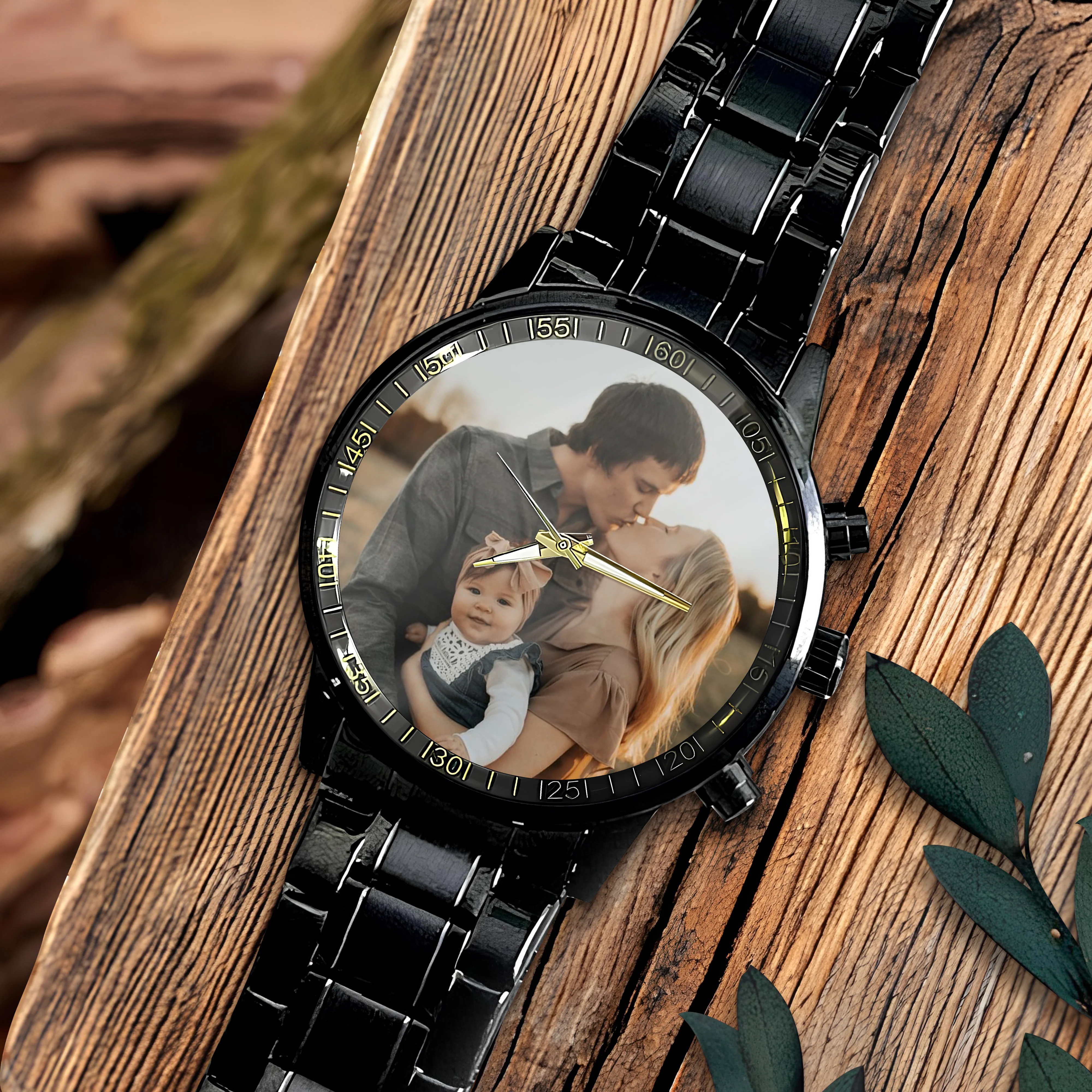 Custom Family Photo Men's Wrist Watch Father's Day Gift HA75 892332 - Image 2