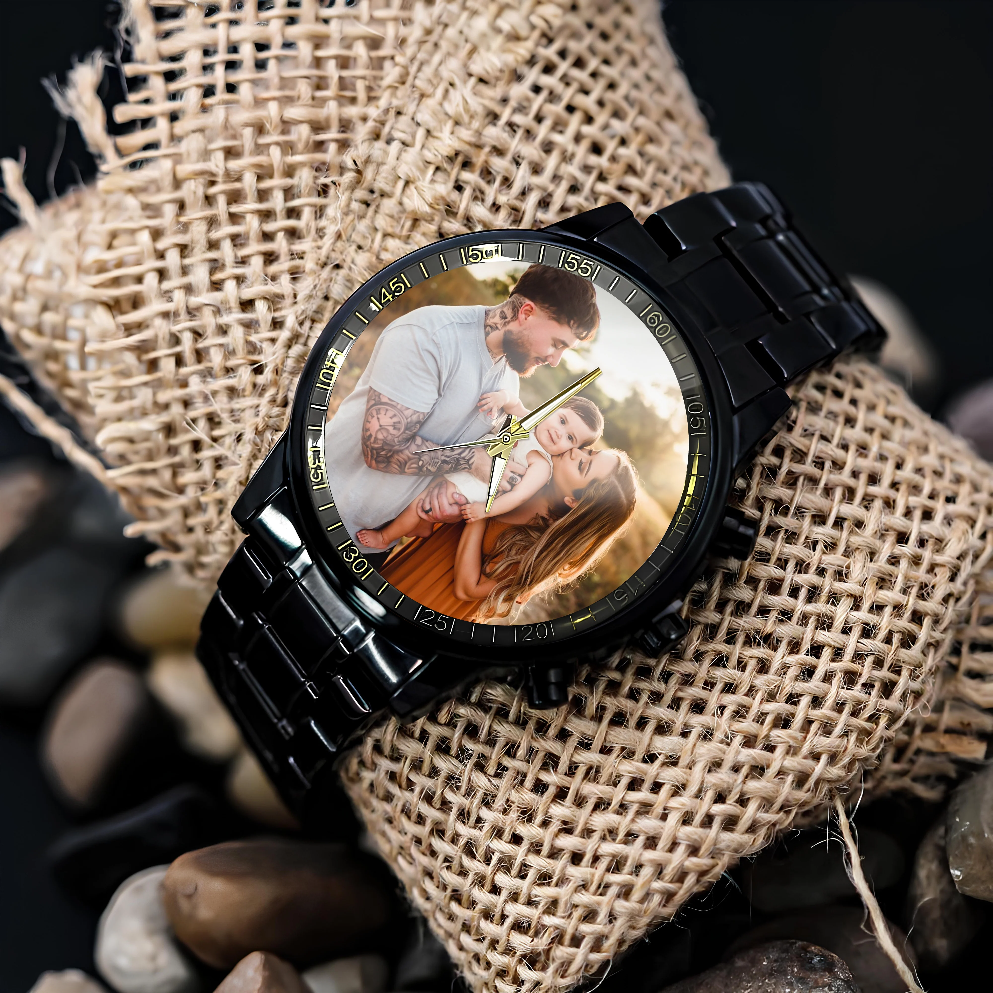 Custom Family Photo Men's Wrist Watch Father's Day Gift HA75 892332 - Image 6