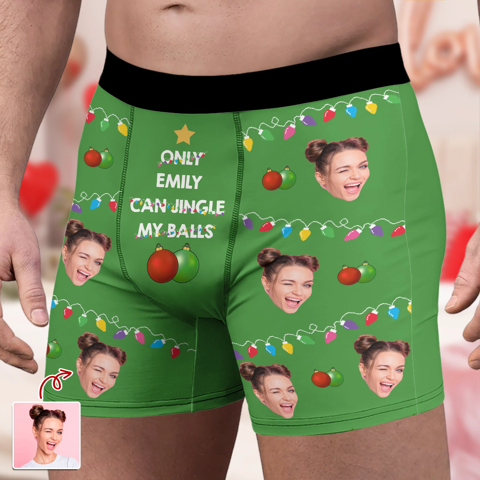 Custom Funny Photo Only My Wife Can Jingle My Ball Man's Boxer CH07 899296 - Image 2