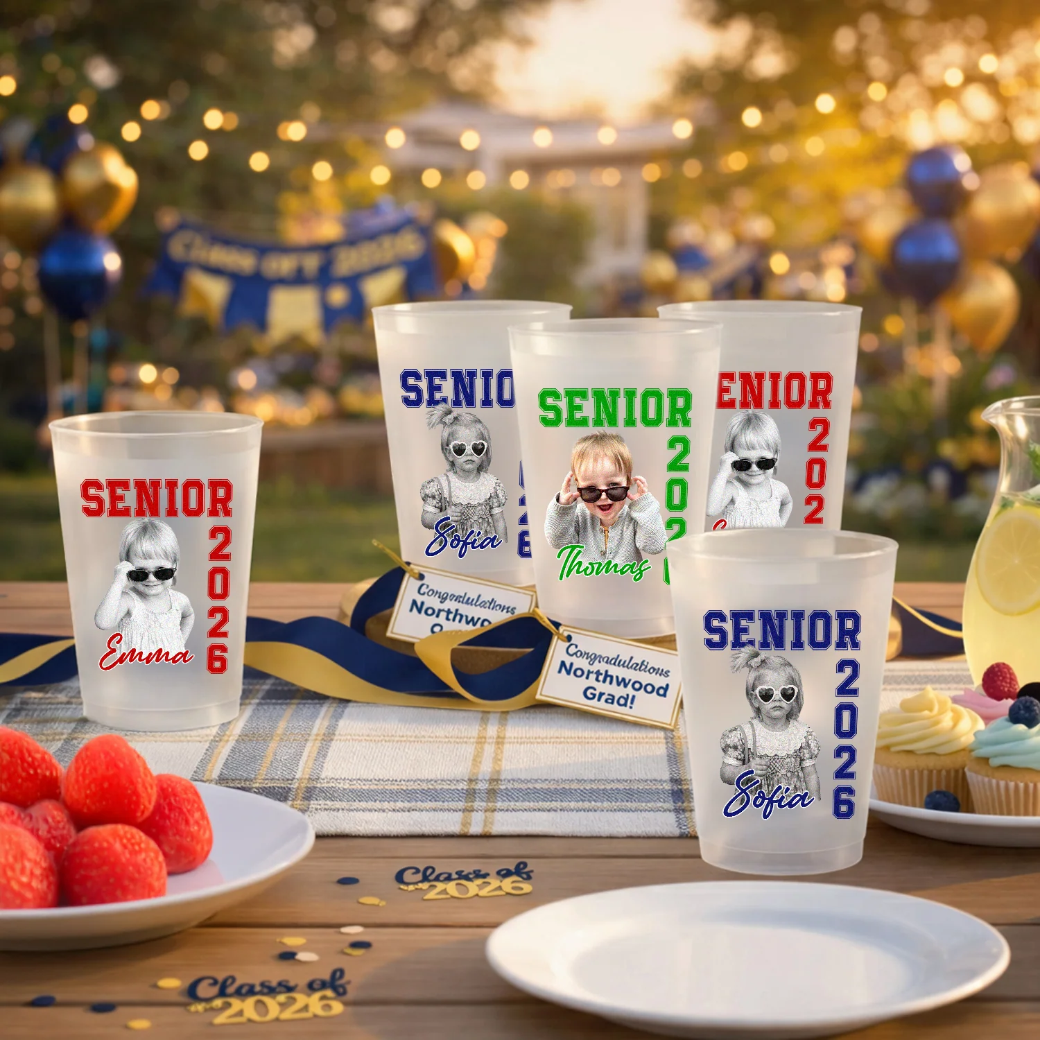 Custom Graduation Cups 2026 – Personalized Photo & Name Senior Party Cups CH07 911264 - Image 2