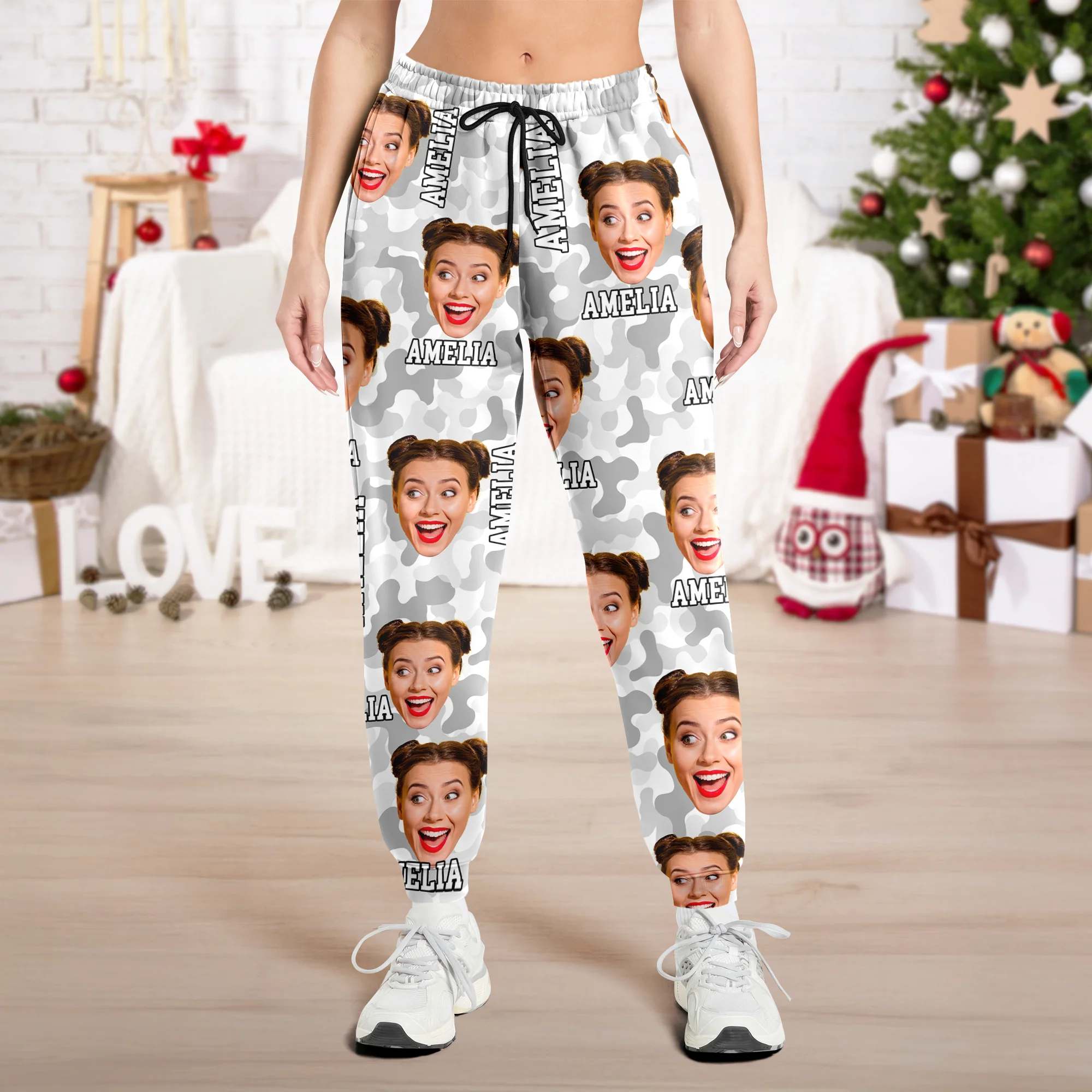 Custom Human Photo Camo Pattern Sweatpants TH10 896669 - Image 6