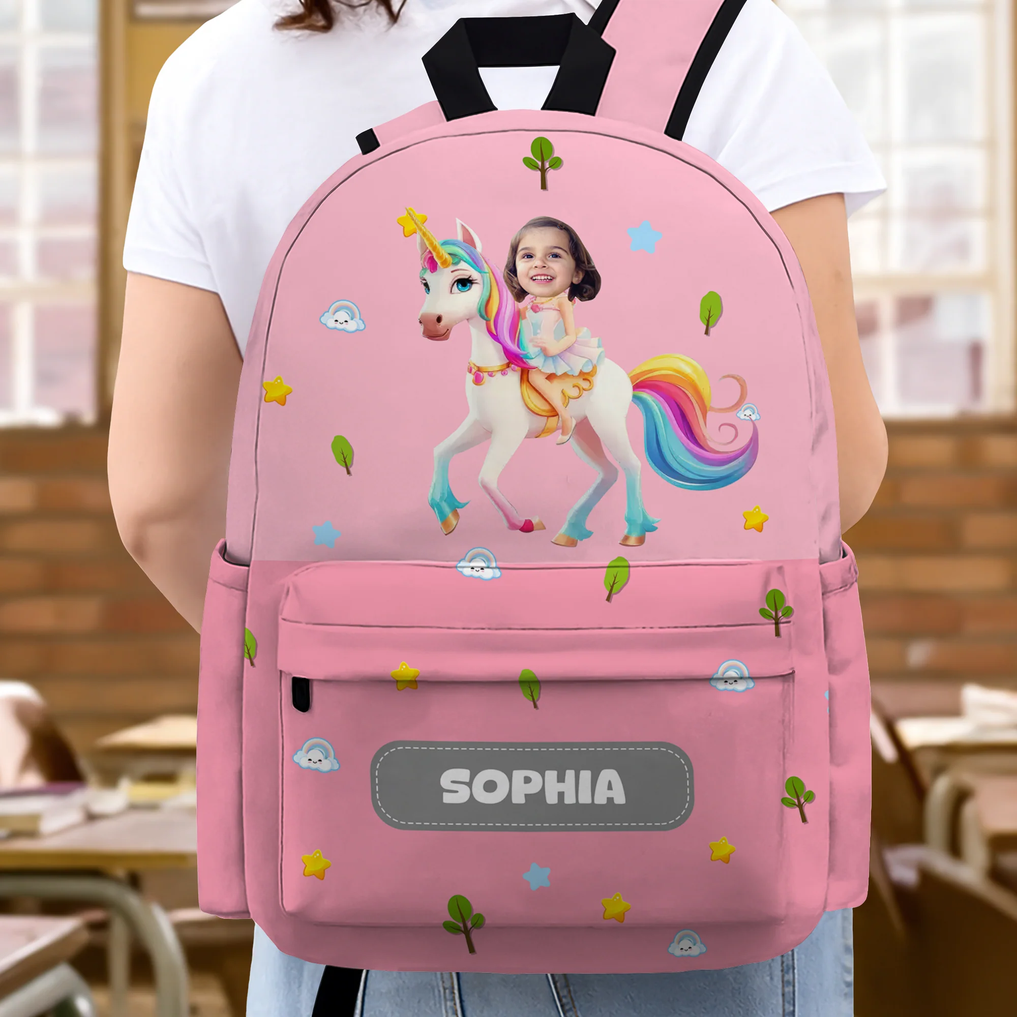 Custom Kid Photo Personalized Backpack Back To School Gift For Kids, Daughter Or Son LM32 895005 - Image 3