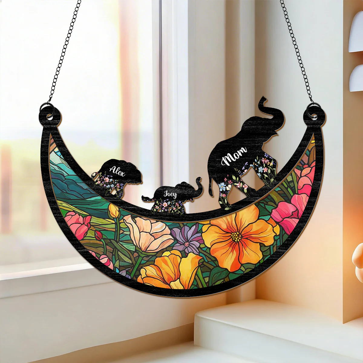 Custom Mama Elephant Family Suncatcher Mother's Day Gift HA75 920674 - Image 4