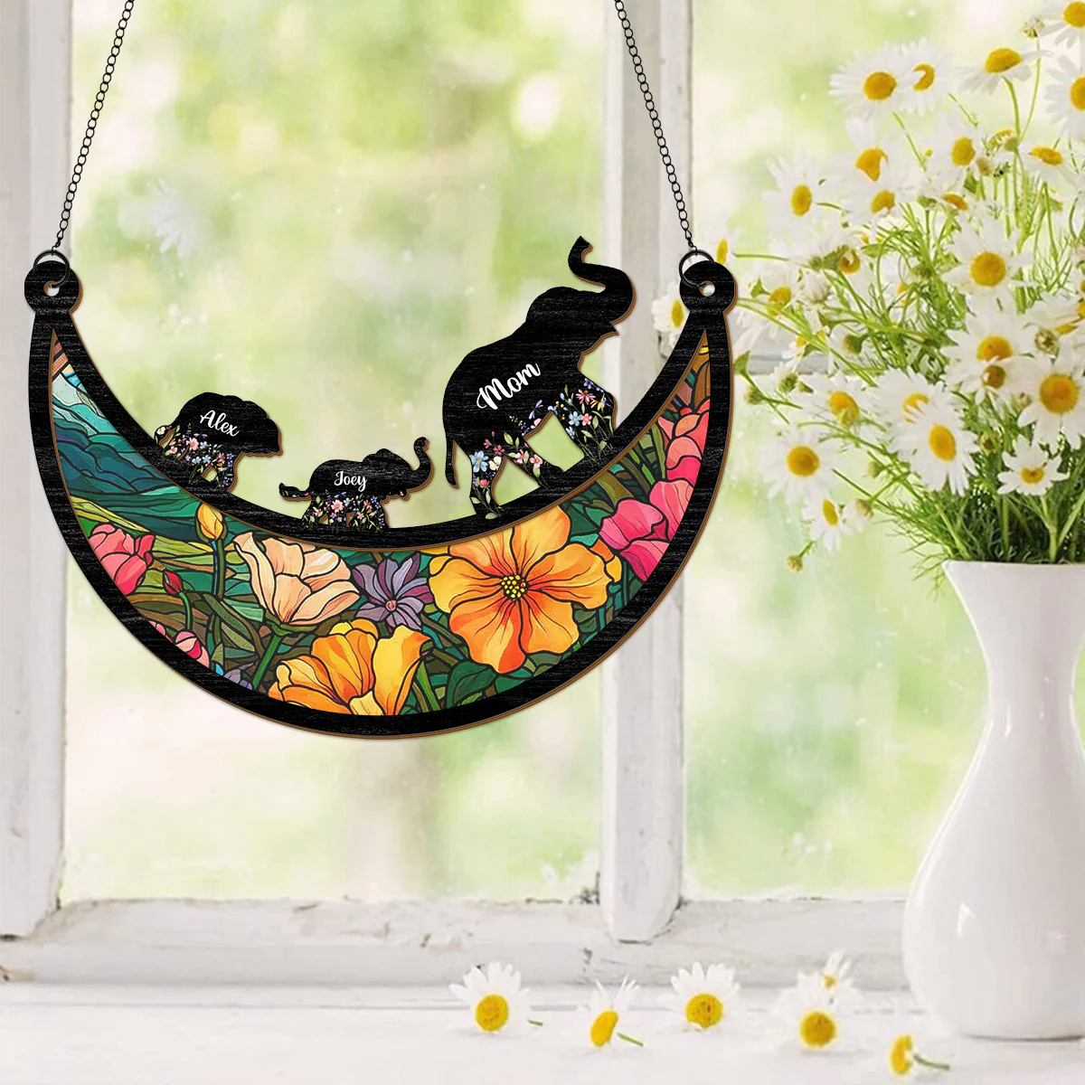 Custom Mama Elephant Family Suncatcher Mother's Day Gift HA75 920674 - Image 7
