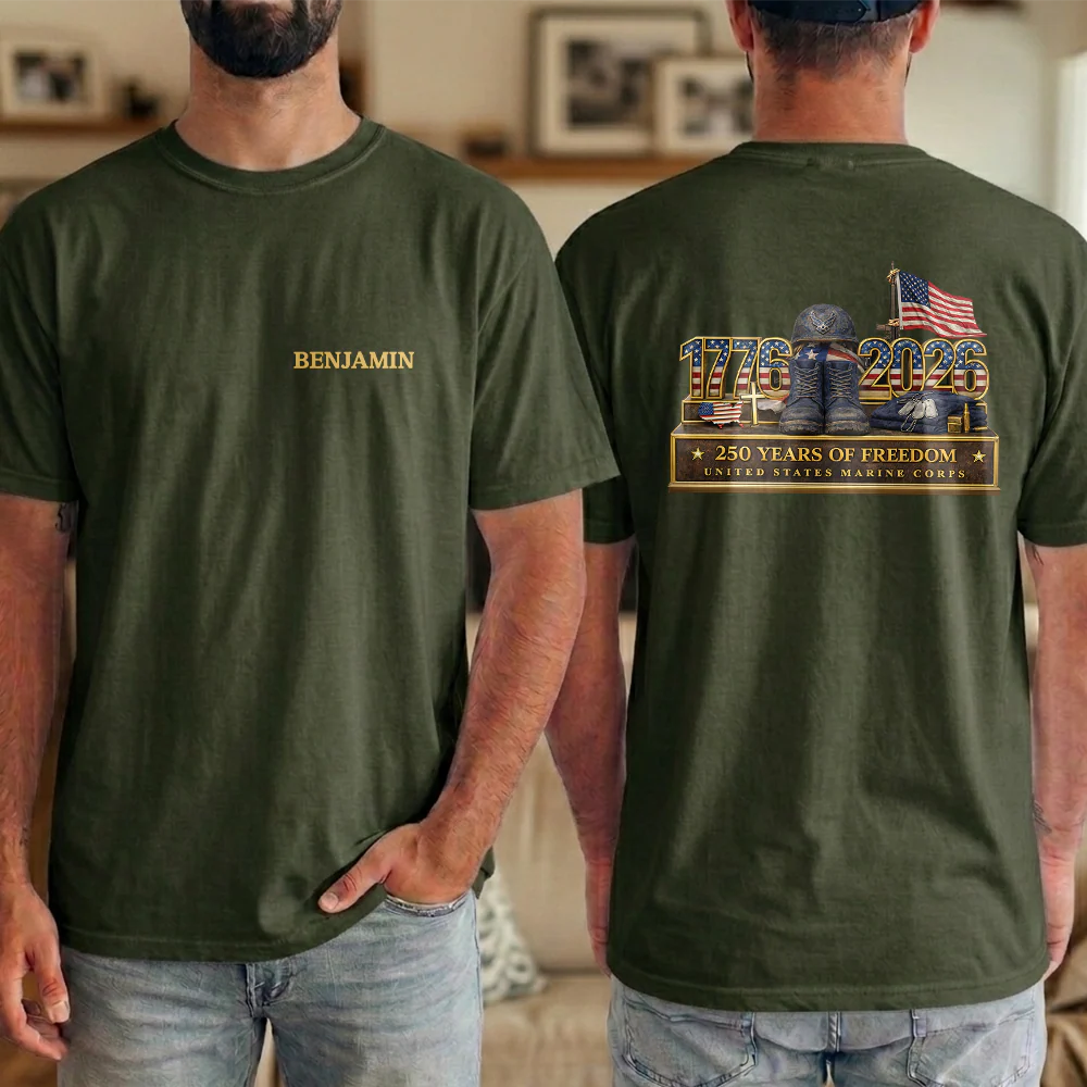 Custom Name 1776-2026 250 Years Of Freedom Back & Front Shirt TH10 169413 - Image 2