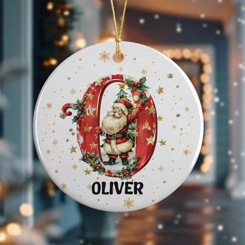 Custom Name Alphabet Ceramic Ornament - Personalized Christmas Gift for Family and Friends TH10 896313 - Image 6