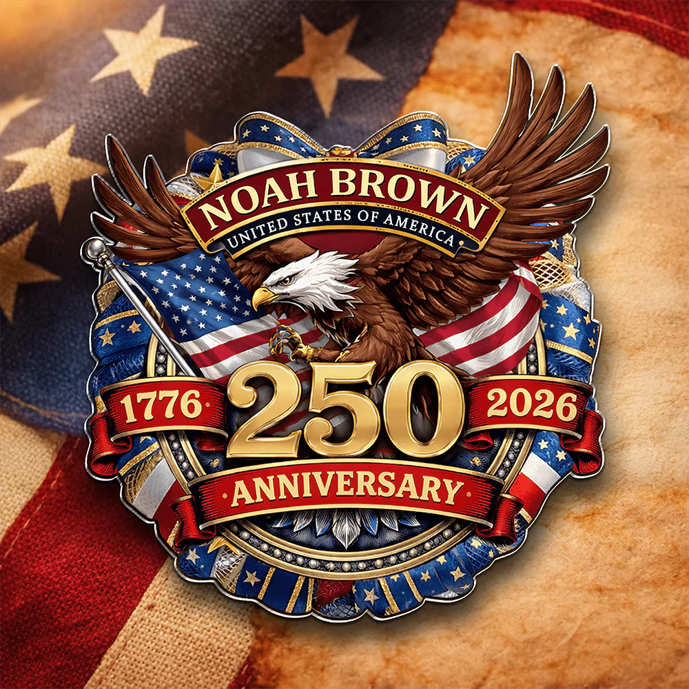 Custom Name American 250 Years Anniversary 1776-2026 Acrylic Pin LM32 899571 - Image 2