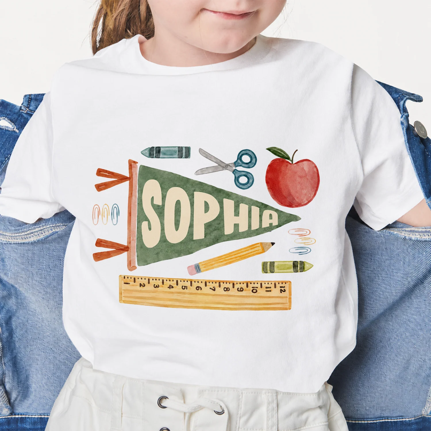 Custom Name Back to School Kids Shirt – Cute Back to School Gift for Boys & Girls TH10 170211 - Image 2