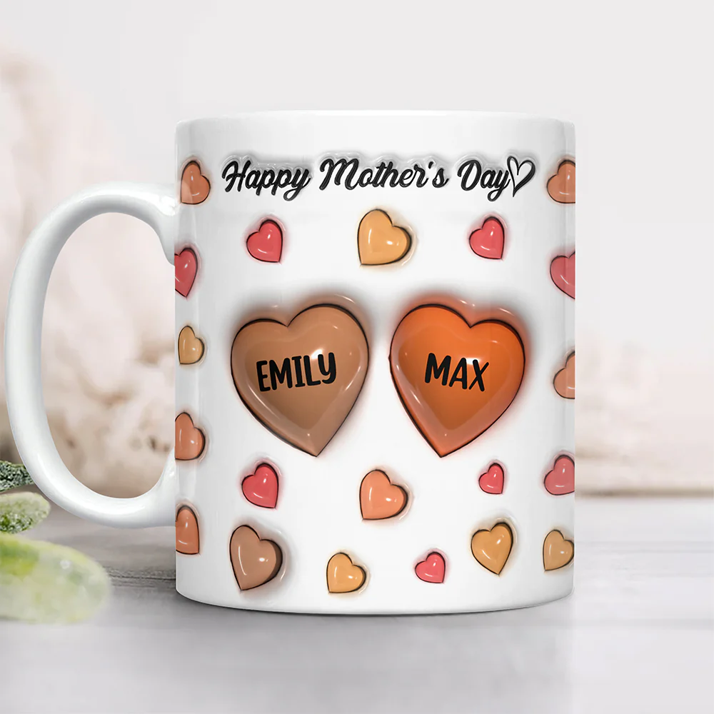 Custom Name Best Mom Ever 3D Inflated Effect Mug Gift For Mother's Day TH10 898985 - Image 3