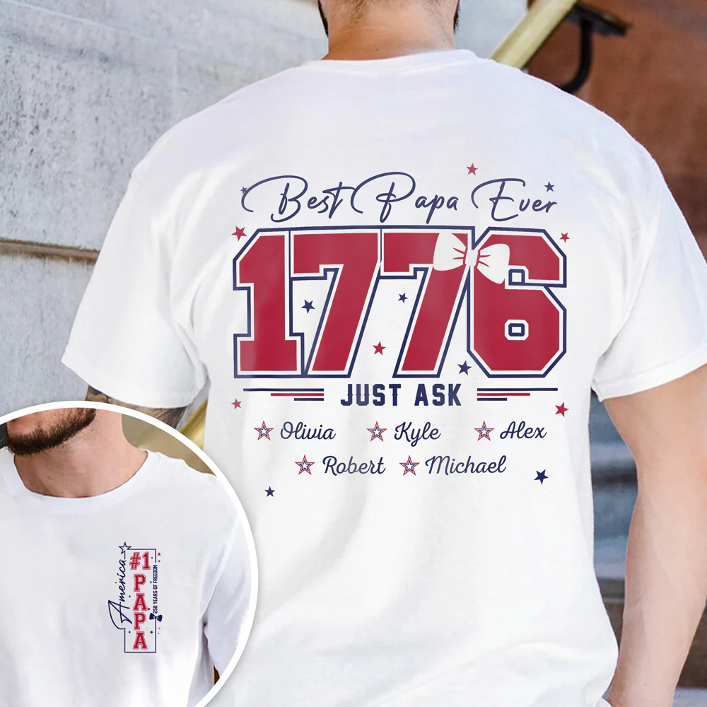 Custom Name Best Mom Ever Front And Back Shirt HA75 920634 - Image 2