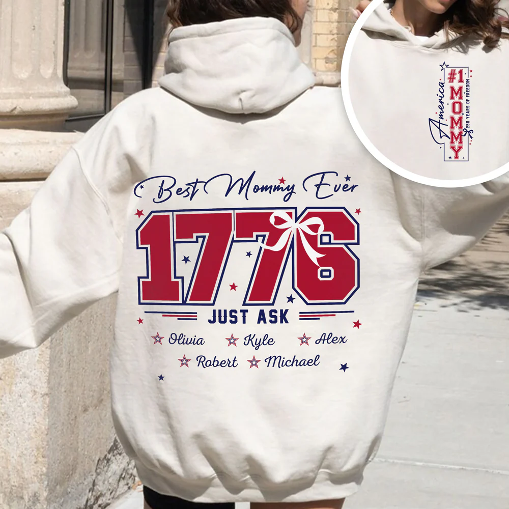 Custom Name Best Mom Ever Front And Back Shirt HA75 920634 - Image 4