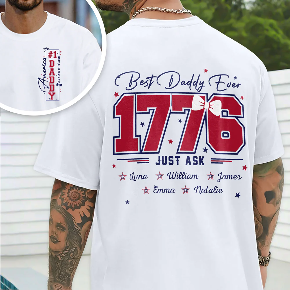 Custom Name Best Mom Ever Front And Back Shirt HA75 920634 - Image 5