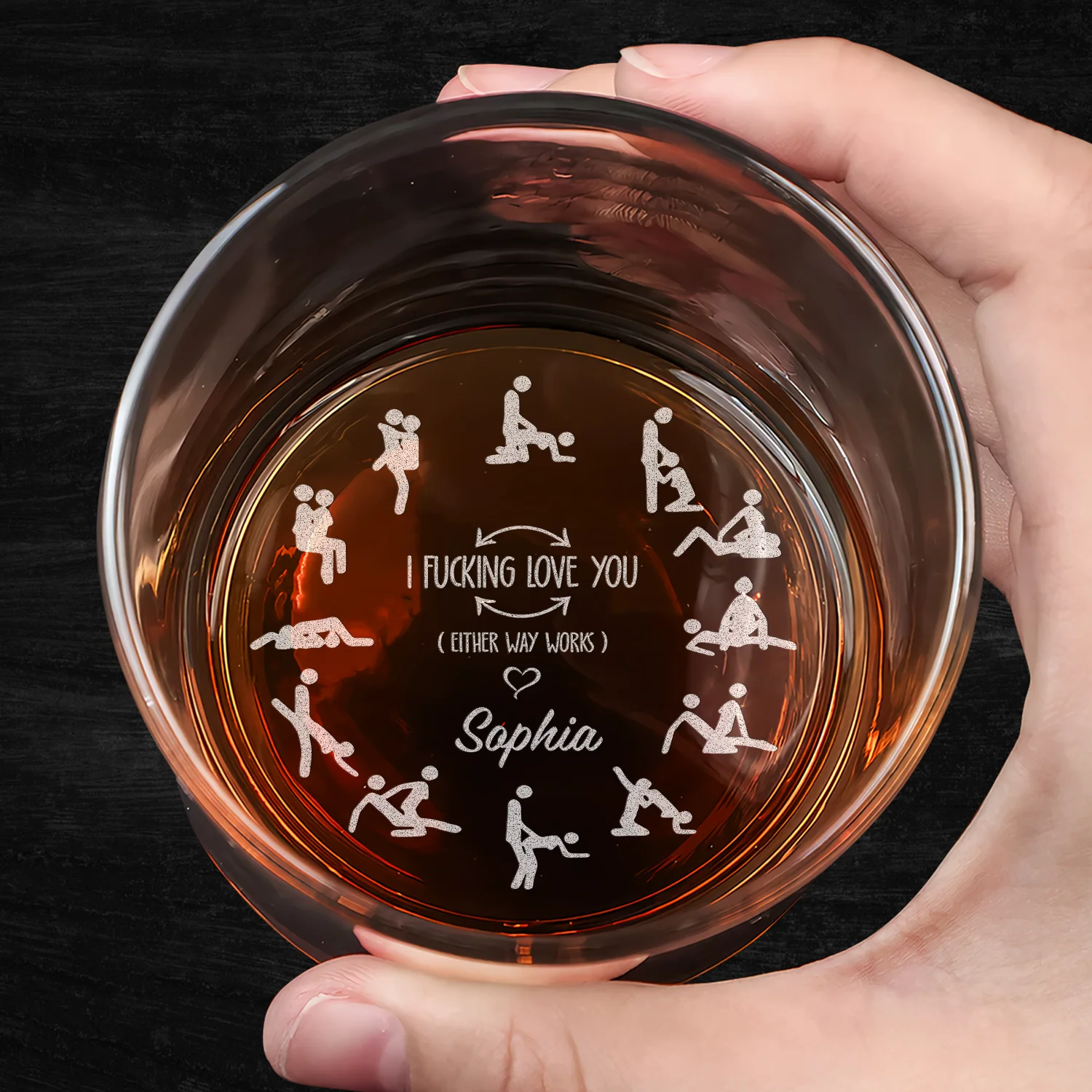 Custom Name Couple Dirty Engraved Rock Glass Gift For Couple LM32 897727 - Image 2