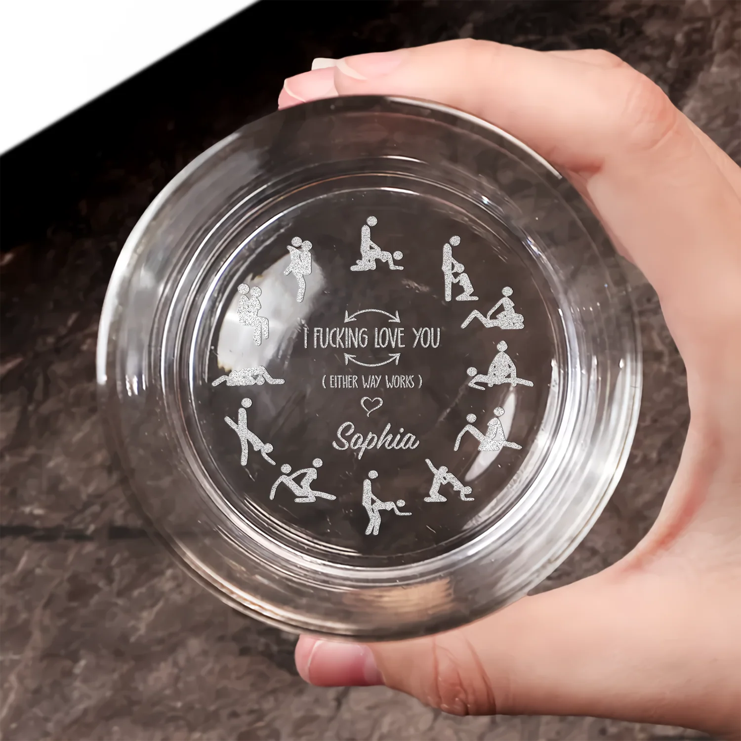 Custom Name Couple Dirty Engraved Rock Glass Gift For Couple LM32 897727 - Image 4