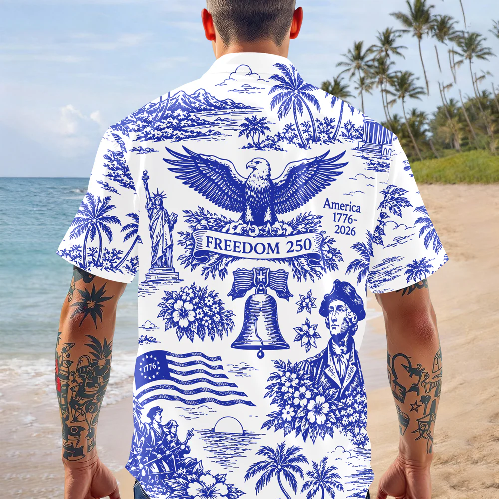 Custom Name Freedom 250 America 1776-2026 Hawaiian Shirt TH10 170027 - Image 6