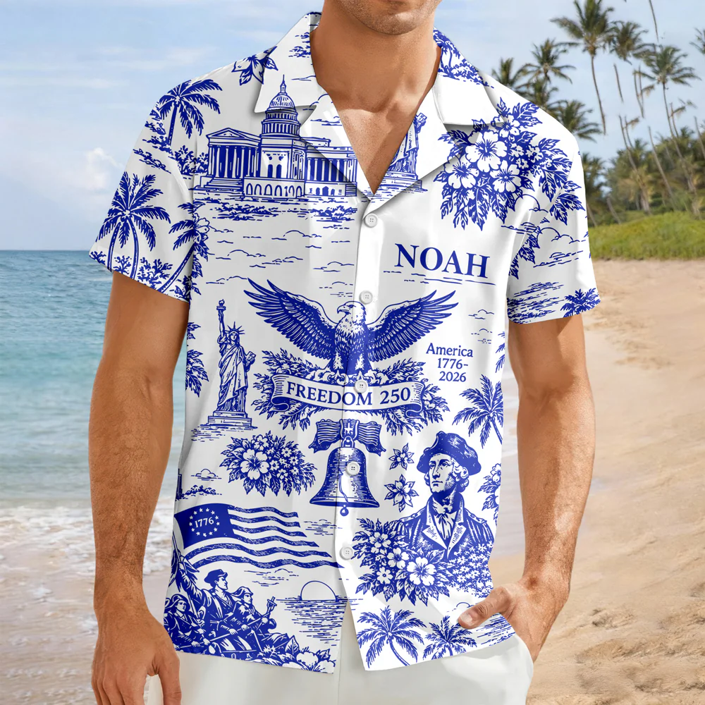 Custom Name Freedom 250 America 1776-2026 Hawaiian Shirt TH10 170027 - Image 7