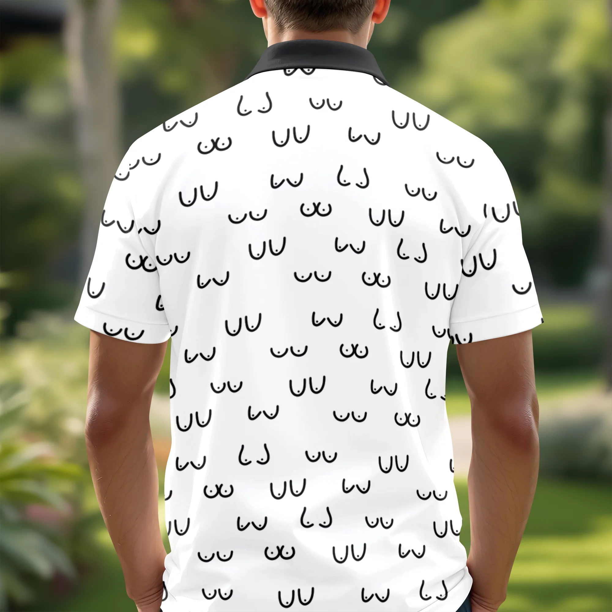 Custom Name Funny Women Breast Doodle Personalized Polo Shirt Funny Gift For Men HA75 898742 - Image 7