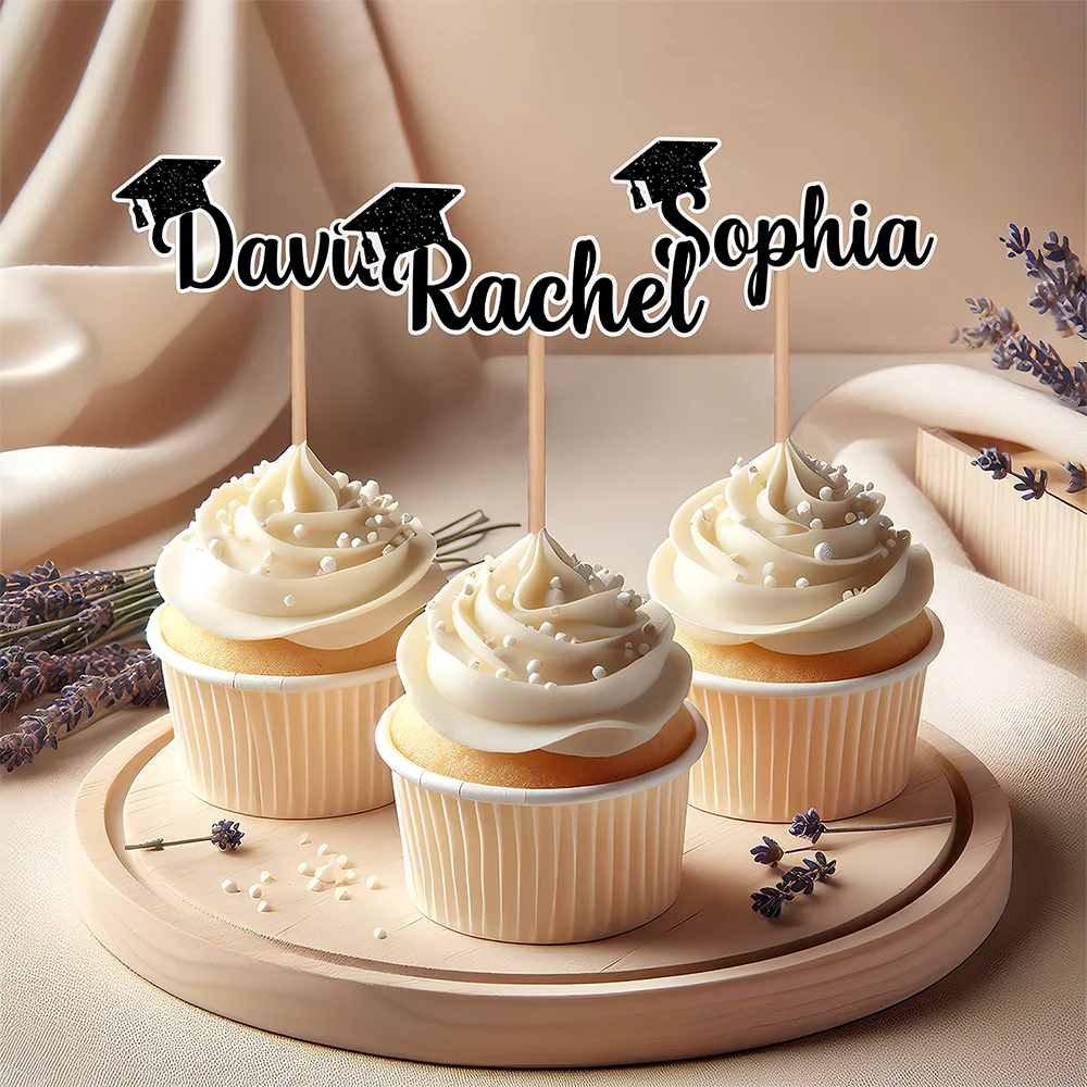 Custom Name Graduation Cupcake Topper Party Decor TH10 169679 - Image 2