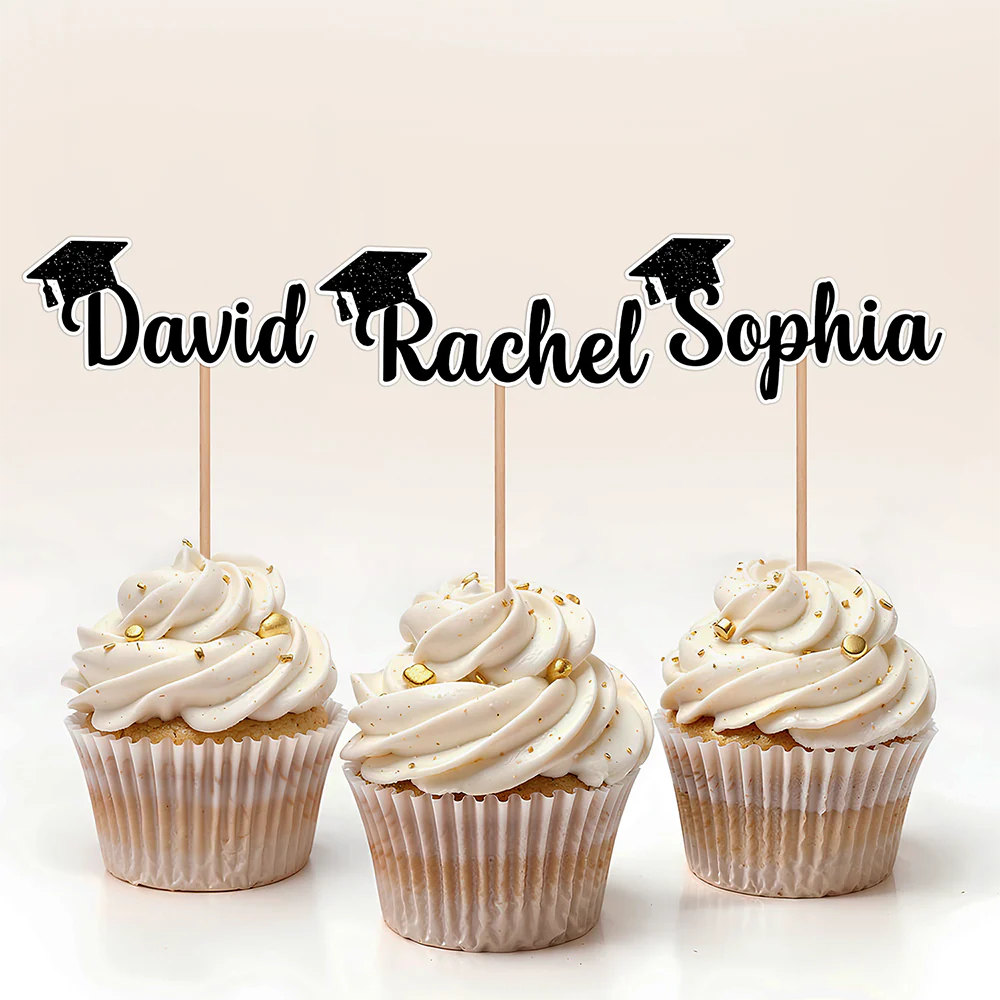 Custom Name Graduation Cupcake Topper Party Decor TH10 169679 - Image 5