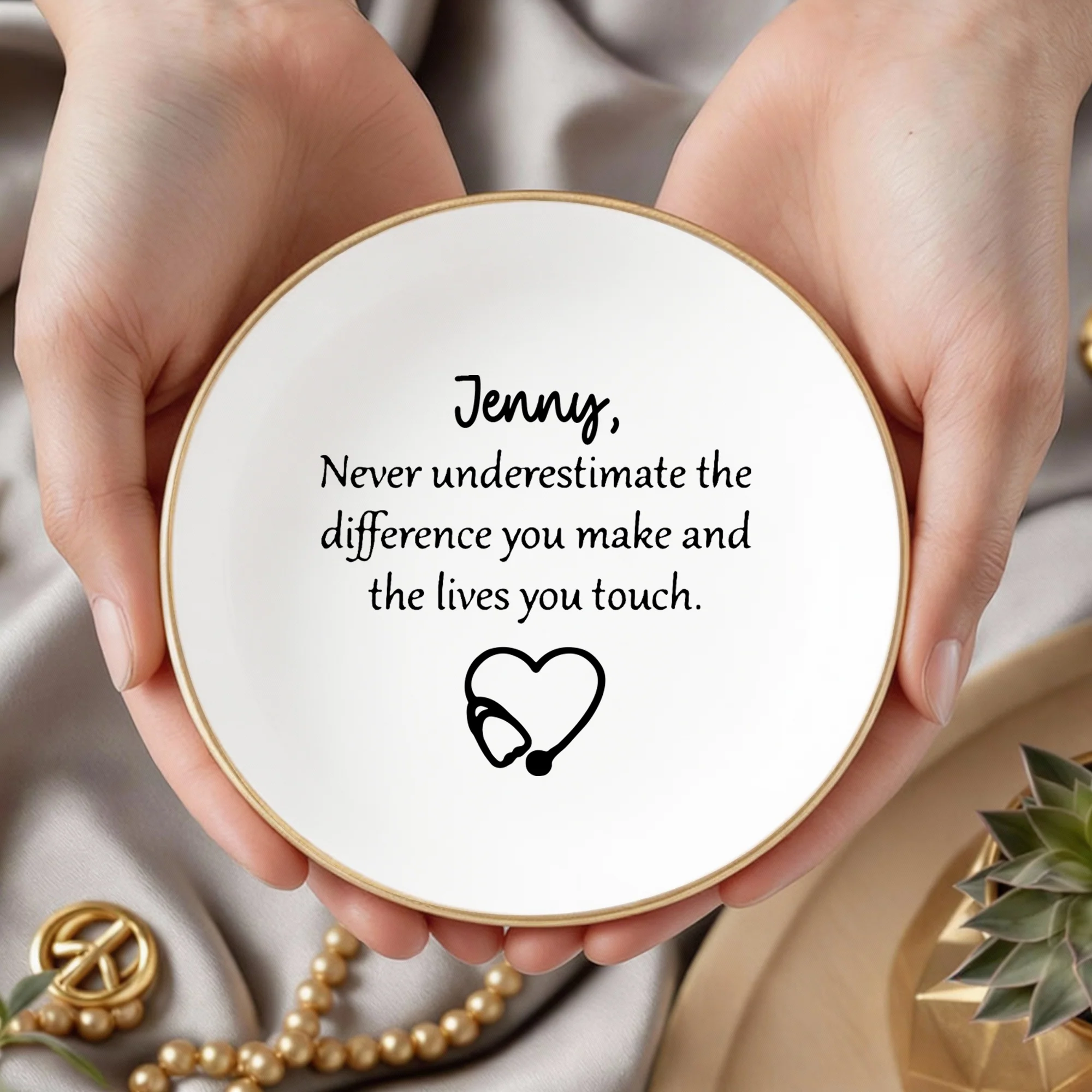 Custom Name Graduation RN BSN Nursing Grad Jewery Dish HO82 901736 - Image 5