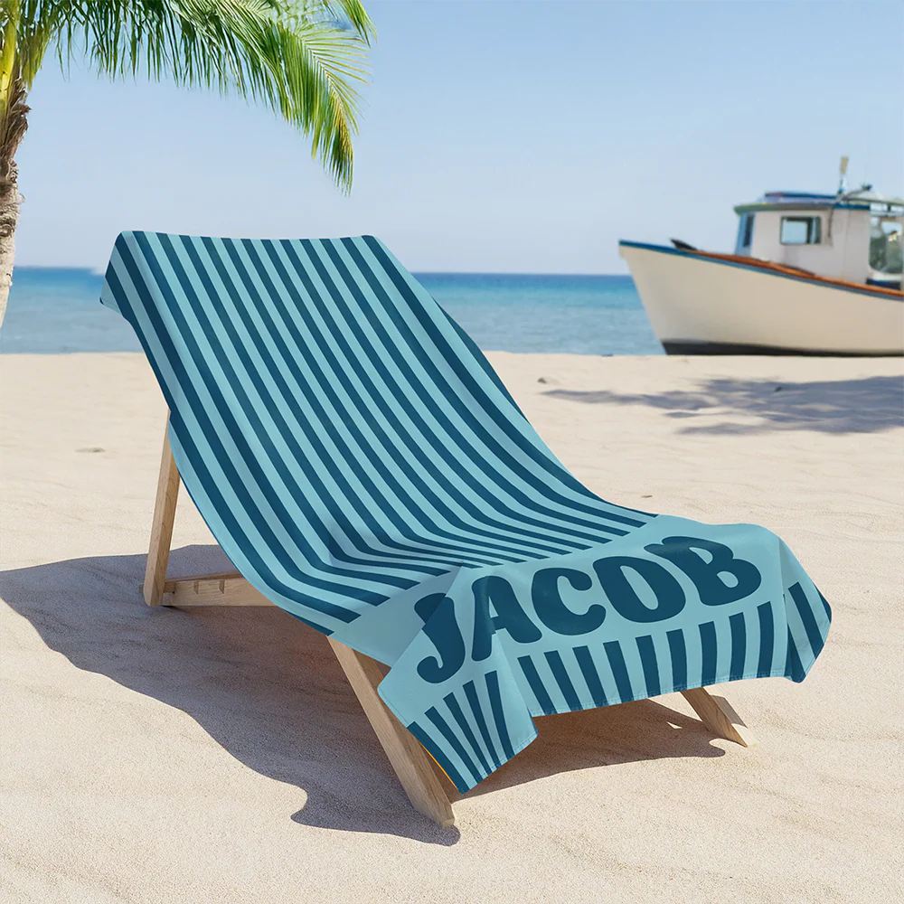Custom Name Groovy Beach Towel – Personalized Gift for Family, Friends & Loved Ones CH07 911008 - Image 3