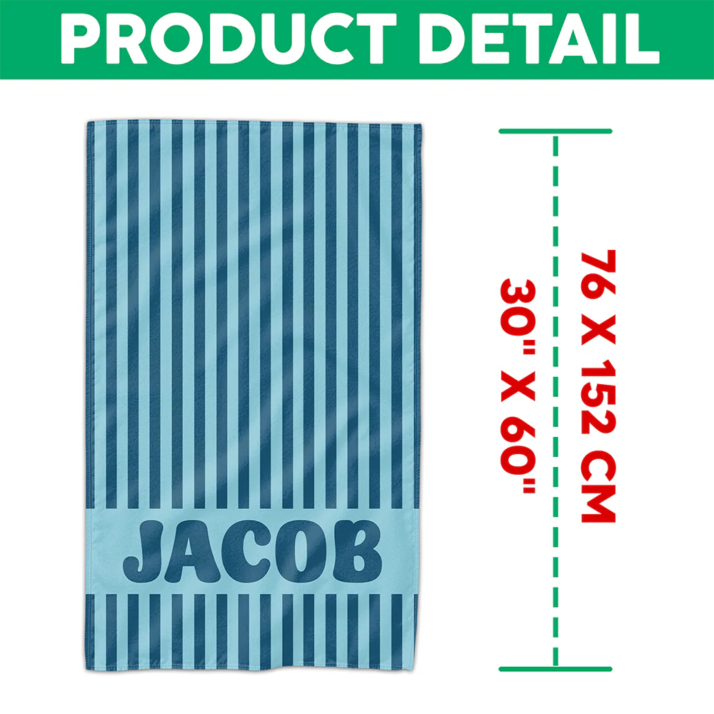 Custom Name Groovy Beach Towel – Personalized Gift for Family, Friends & Loved Ones CH07 911008 - Image 7