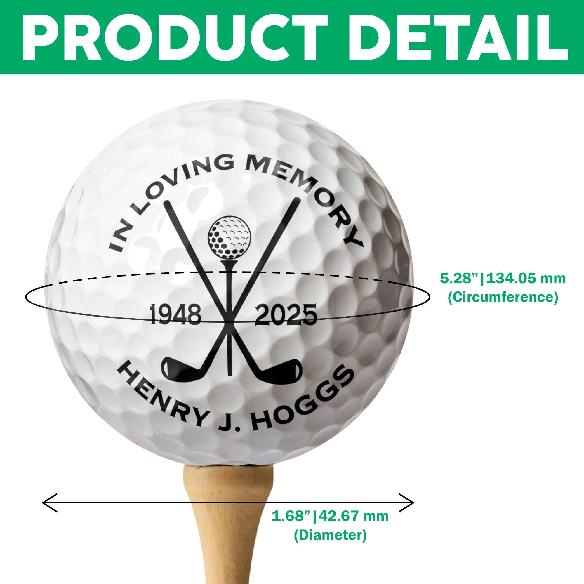 Custom Name In Loving Memory Golf Ball Perfect Gift for Golf Lovers TH10 898155 - Image 7